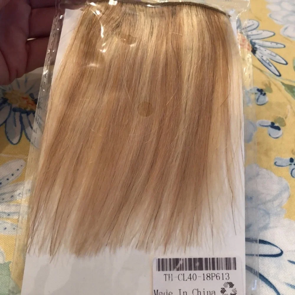 3 Pieces Blonde Short Clip In Hair Pieces